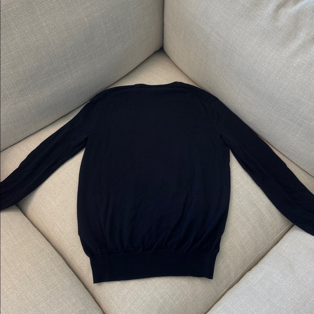 Polo Ralph Lauren Navy Pima Cotton Sweater XS | Classic Crewneck Minimal Preppy - Picture 5 of 5